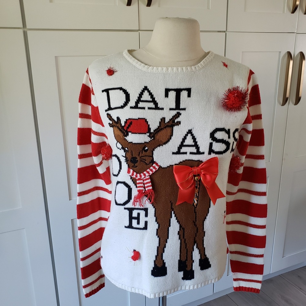 Spencer's Red and White Reindeer Sweater